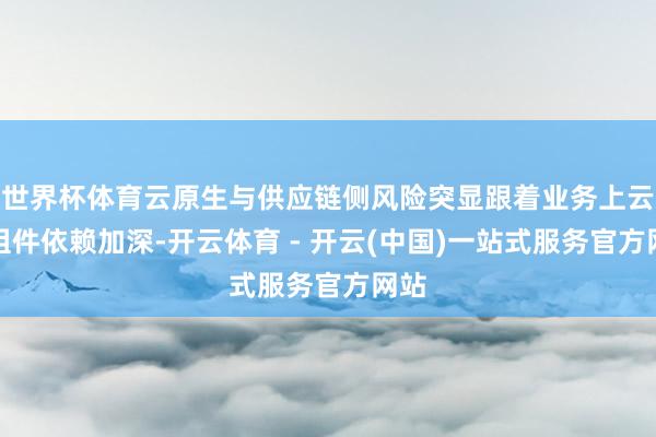 世界杯体育云原生与供应链侧风险突显跟着业务上云、组件依赖加深-开云体育 - 开云(中国)一站式服务官方网站