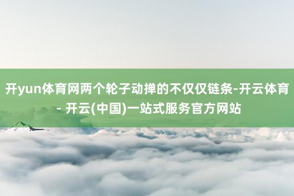 开yun体育网两个轮子动掸的不仅仅链条-开云体育 - 开云(中国)一站式服务官方网站