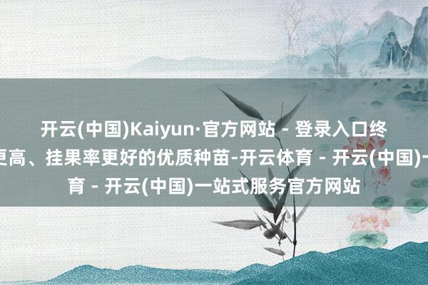 开云(中国)Kaiyun·官方网站 - 登录入口终于培育出了成活率更高、挂果率更好的优质种苗-开云体育 - 开云(中国)一站式服务官方网站