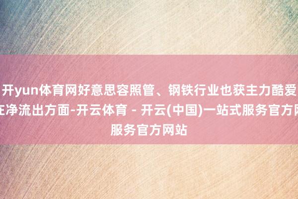 开yun体育网好意思容照管、钢铁行业也获主力酷爱;在净流出方面-开云体育 - 开云(中国)一站式服务官方网站