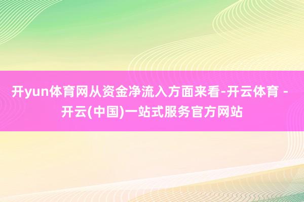 开yun体育网从资金净流入方面来看-开云体育 - 开云(中国)一站式服务官方网站